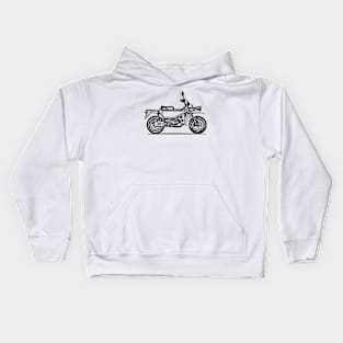 Motra 125 Motorcycle Sketch Art Kids Hoodie